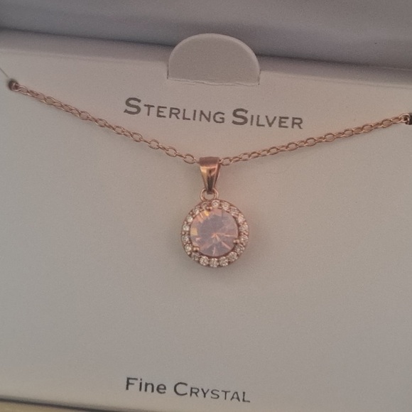 Giani Bernini Rose Gold and Silver Crystal Necklace MSRP $85 - Picture 6 of 7